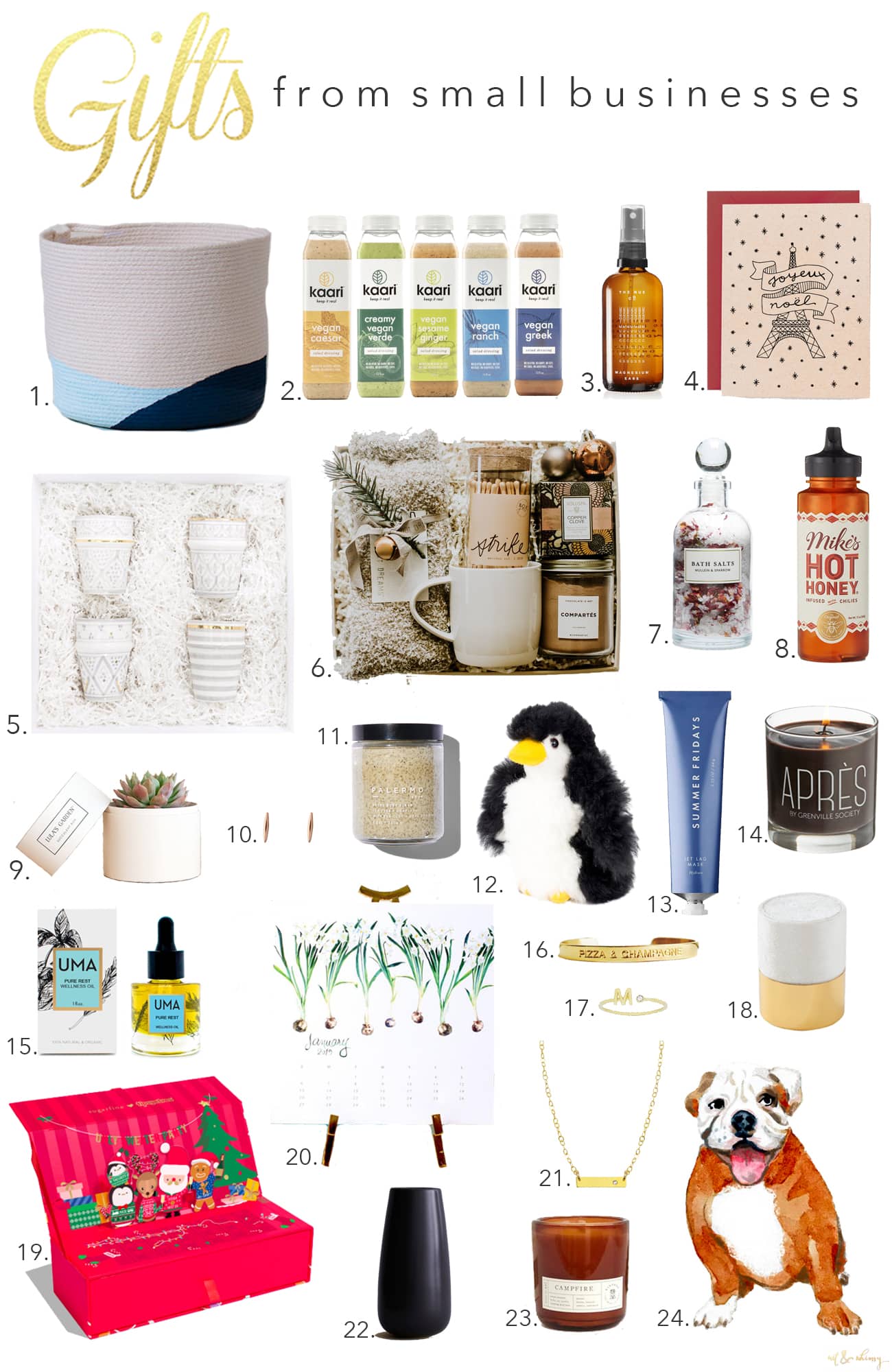 gift ideas from small businesses wit whimsy